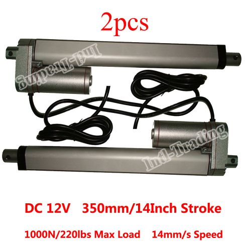 Set of 2pcs heavy duty 14&#034; linear actuator stroke 220 pound load max lift 12v dc for sale