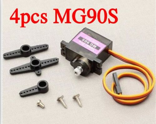4pcs mg90s metal gear rc micro servo 9g for align rc helicopter airplane boat for sale