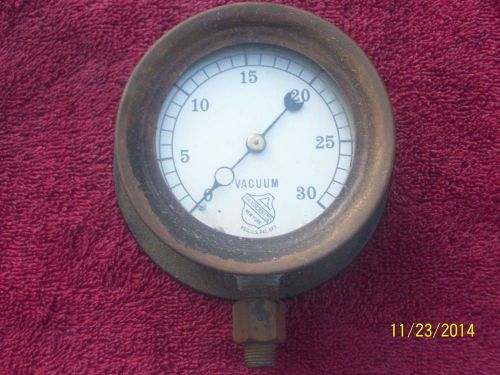 Vintage antique ashcroft mfg co new york vacuum usa brass iron gauge steampunk for sale