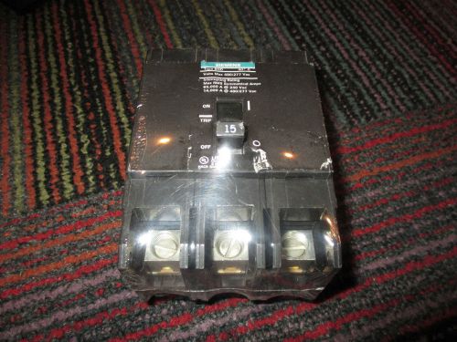 NEW SIEMENS 3-POLE 15 AMP CIRCUIT BREAKER 480Y / 277VAC TYPE BQD315, NEW NICE