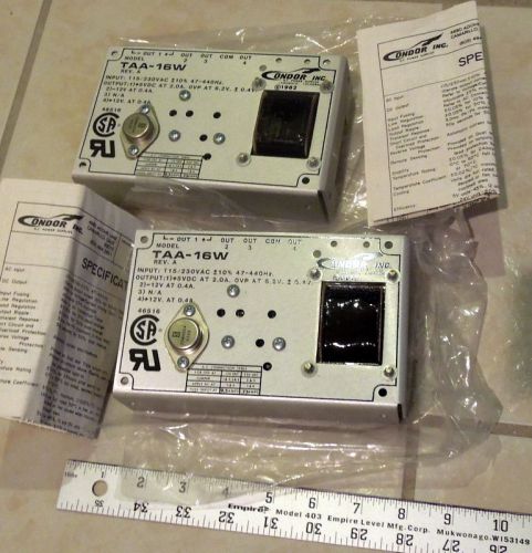 2 each New Old Stock ...Condor TAA-16W  Power Supply