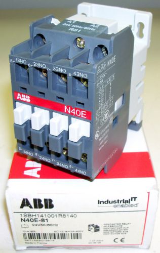 New abb n40e-81 contractor relay 24 v, 50-60 hz for sale
