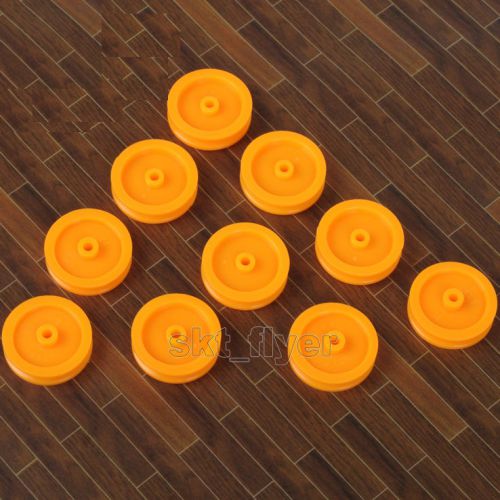 10pcs small orange pulley 17*14*1.9 for diy toys robot module car for sale