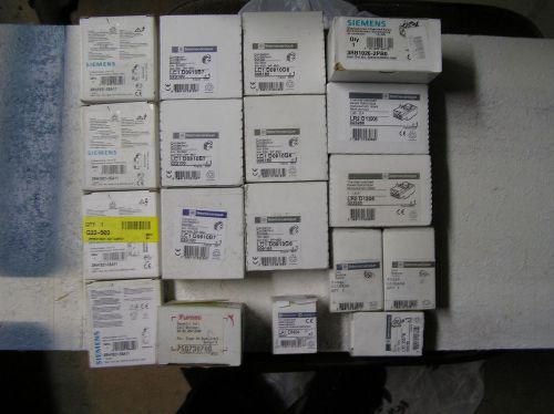 Group of telemecanique, siemens, furnas relays, contactors, overloads and coils for sale