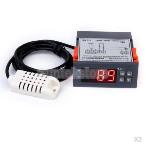 3x 220v digital air humidity control controller 1%~99% mh13001 w/ sensor probe for sale