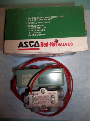 BD806 New ASCO Solenoid Red Hat Air Valve 834911 Volts 110/50 120/60 w/ Box