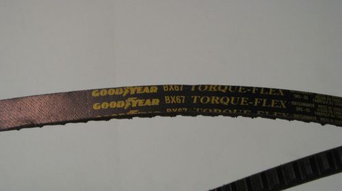 BX67, Goodyear Torque-Flex V-Belt, Cogged, 0.66&#034;  Wide, 0.41&#034; High, 67&#034; Long