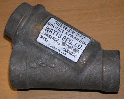 Watts Reg. Co. Series 777 Bronze Y Strainer  250WOG 3/4 New Old Stock Never USed