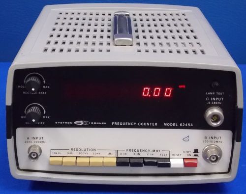 Systron donner 6245a automatic microwave frequency counter 500mhz- 18ghz (6246a) for sale