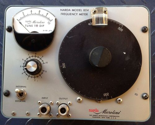 NARDA MICROLINE FREQUENCY METER MODEL 804 TUNE TO DIP EQUIPMENT