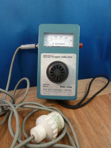 Msa oxygen indicator no. 245ra o2 sensor mine safety equipment nice for sale