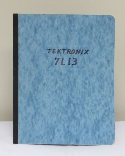 Tektronix 7l13 spectrum analyzer instruction manual for sale