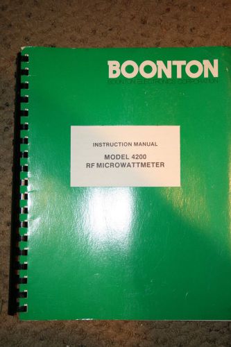 Boonton RF Microwattmeter Model 4200 Instruction Manual WITH SCHEMATICS