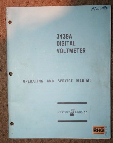 HP 3439A  Digital Voltmeter Service Manual