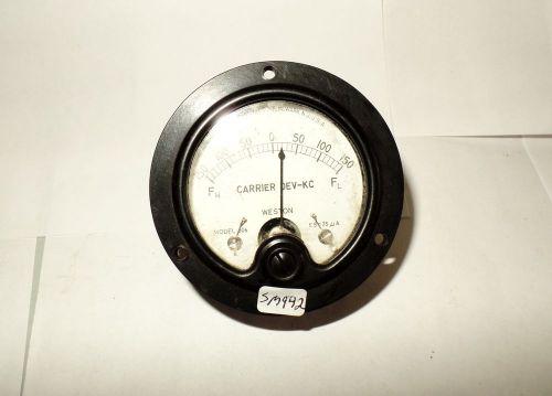 Weston kc round panel meter frequency meter -150-+150 fh fl for sale