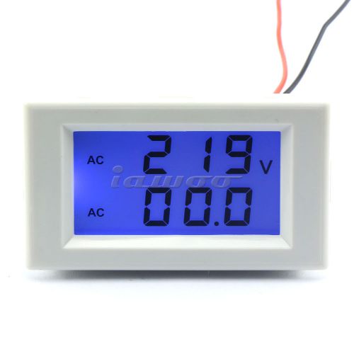 Digital lcd voltmeter ammeter gauge ac 200-500v/50a+high voltage current sensing for sale