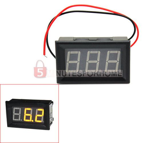1pc plastic mini yellow led display voltage meter volmeter vol dc 5v to 120v for sale