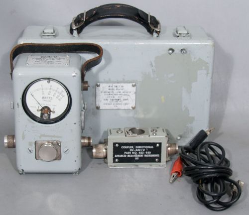 Bird 43/4301 thruline directional rf wattmeter/vswr indicator w/line section for sale