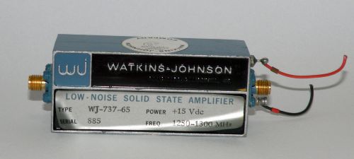 Watkins johnson low noise solid state amplifier wj-737-65 1250-1300 mhz for sale