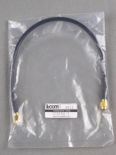 L-com 50 Ohm SMA (m) to SMA (m) Cable 12 inches long NEW CCS58A-1