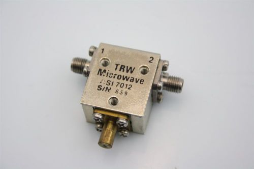 TRW Microwave RF Isolator Circulator 7-12.4GHz 20dB isolation Low I.L TESTED
