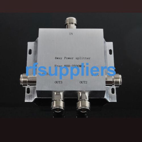 800-2500mhz 4-way power divider n female connector new for sale