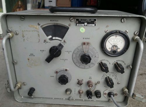 Sg-117 an/urm-26b navy rf signal generator set, madigan electronic for sale