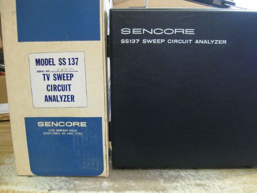 Sencore, model ss137, tv – sweep circuit analyzer serial # 851m for sale