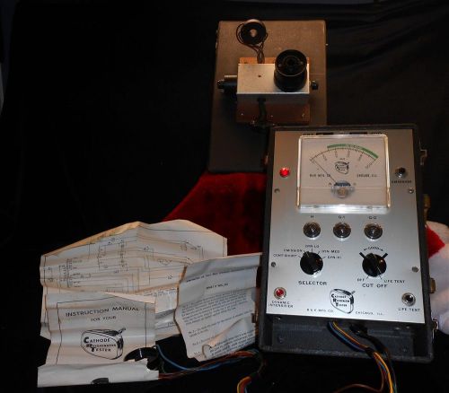 Vintage b &amp; k mfg. cathode rejuvenator tester #400 &amp; color adapter c40 d7 nice! for sale