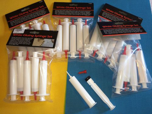 Woodworking hobby plastic glue syringe 15cc wholesale lot of 25 for sale