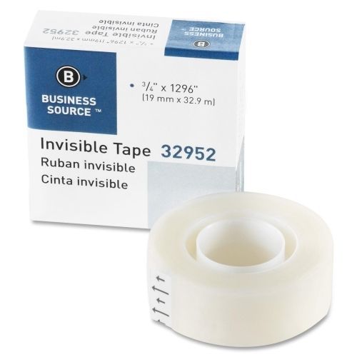 Business source invisible tape - 0.75&#034;w x 36 yd l - 1&#034; core - 1/roll - bsn32952 for sale