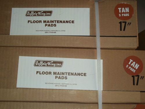 17” Floor maintenance pads (Tan)    1 box of 5 pads