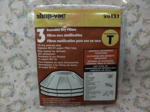 Shop-vac, reusable disc filters - 3-pack, no mounting ring, part# 90137 for sale