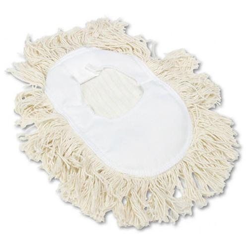 Unisan wedge dust mop head, cotton, 17 1/2l x 13 1/2w, white for sale