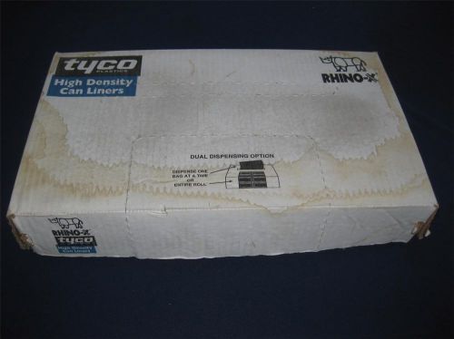 1,000 TYCO PLASTIC HIGH DENSITY CAN LINERS CORELESS HR242406N 24INX24IN 6 MICRON