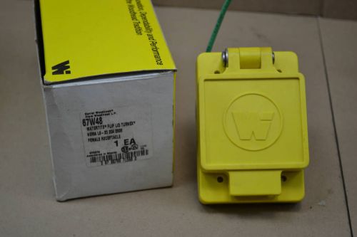 New woodhead 67w48 watertite female receptacle 20a water tight for sale