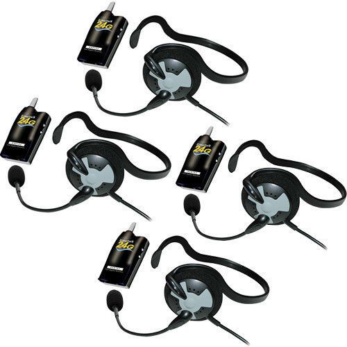 Simultalk  Eartec 4 Simultalk 24G Beltpacks with Fusion Headsets SLT24G4FN