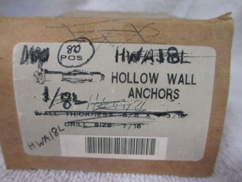 80 Pcs. Acorn HWA18L - 1/8&#034; Long Hollow Wall Anchors - NEW