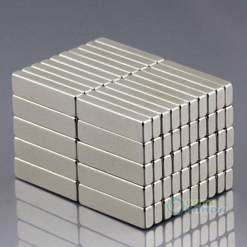 50 x Strong Small Block Cuboid Rare Earth Neodymium N50 Magnets 20mm x 5mm x 3mm