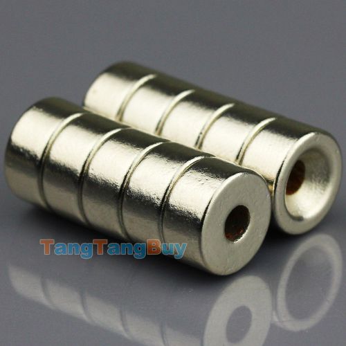 10pcs n50 strong disc neodymium magnets 10 x 5mm hole 3m rare earth countersunk for sale