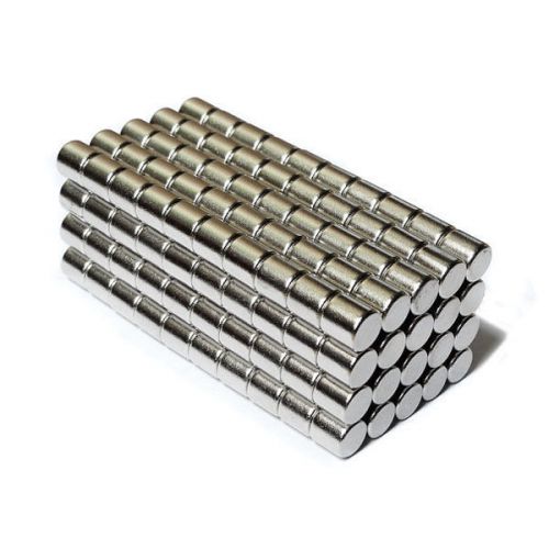 200pcs 5/16&#034; x 5/16&#034; Cylinder 8x8mm Neodymium Magnets Strong Rare Earth N35