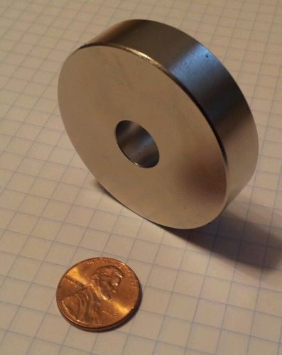 HUGE Neodymium ring magnet. Super strong N52 rare earth magnet.