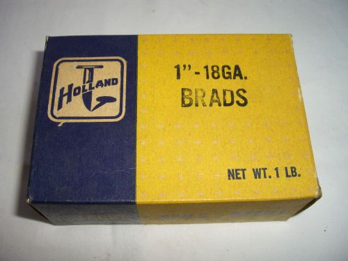 Vintage Holland 1&#034; - 18 GA. BRADS, Nails, NOS in original box