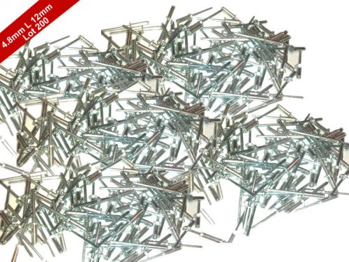 Early new standard 4.8mm x 12mm open dome aluminum blind pop rivets pack of 200 for sale