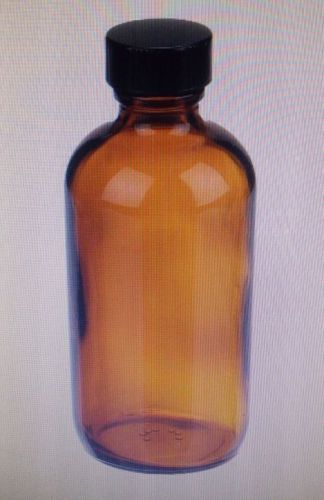 Wheaton W216855 Boston Round Bottle(Amber Glass)Capacity 4oz - Case of 24