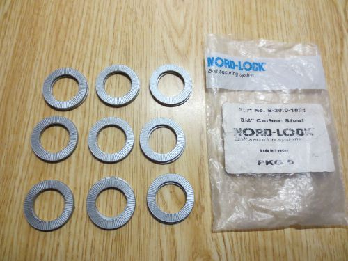 Brand New NORD-LOCK, 3/4&#034; Washer Set Steel Zinc Flake 9pc