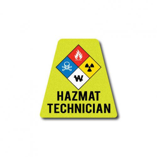 Firefighter helmet tets- single - tetrahedrons fire sticker - haz mat technician for sale