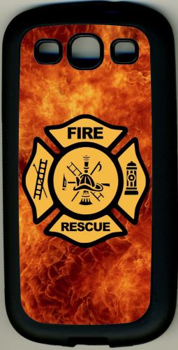 Fireman firefighter fire &amp; rescue logo samsung galaxy s3 silicone cover new for sale