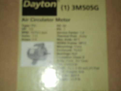 DAYTON 3M505  MOTOR 1/2 HP,HVAC  ,115 V  VOLT , 1075 RPM , YOKE