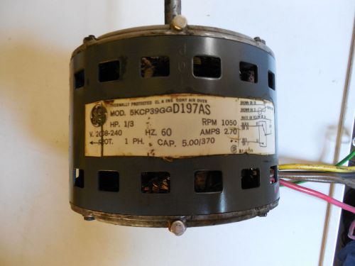 Ge 5kcp39ggd197as blower motor 1/3hp 1050 rpm 208/240v 60hz 2.50a 1ph  w cap for sale